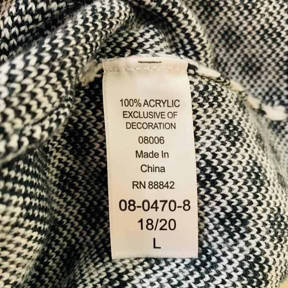 Roaman's Size 18 / 20 Cardigan Sweater Diamond Cage Open Front Cozy Knit Relaxed - Picture 13 of 14